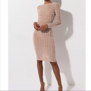 Dress with Pearl Details